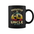 Vintage Promoted To Uncle 2023 Baby Feet New Uncle Coffee Mug