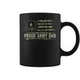 Vintage Proud Army Dad Camo American Flag Veteran Gift Coffee Mug