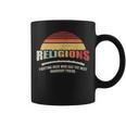 Vintage Retro Religions Sarcastic Def For Atheist Science Coffee Mug