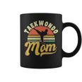 Vintage Retro Sunset Design Taekwondo Mom Coffee Mug