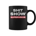 Vintage Shit Show Supervisor Funny Mom Boss Manager Teacher Coffee Mug