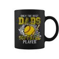 Vintage The Best Dads Raise A Softball Player Fathers Day Coffee Mug