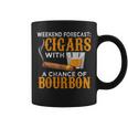Weekend Forecast Cigars Chance Of Bourbon Cigar Gift For Dad Coffee Mug