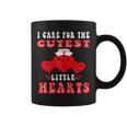 Womens I Care For The Cutest Little Hearts Groovy Nurse Valentines Coffee Mug
