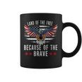 Womens Land Of The FreeBecause Of The Brave Memorial Day Patriotic Coffee Mug