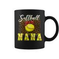Womens Softball Baseball Nana Leopard Funny Mothers Day 2023Coffee Mug