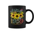 Womens Sunflower Floral Butterfly Vintage 1959 Funny 64Th Birthday Coffee Mug