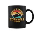 World Okayest Cornhole Player Funny Cornhole Coffee Mug