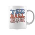 Ball Mom Groovy Tball Mama Mothers Day Baseball Coffee Mug