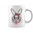 Bunny Face With Pink Sunglasses Bandana Happy Easter Day Coffee Mug
