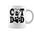 Cat Dad Heart Personalized Cat Dad Coffee Mug