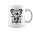 Legende Geburtstag 1981 Langarm-Tassen, 39 Jahre Jubiläum