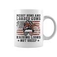 Messy Buns & Loaded Guns Raising Lions Usa Pro Gun Mom Coffee Mug