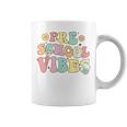 Preschool Vibes Retro Groovy Teacher Nursery School Coffee Mug