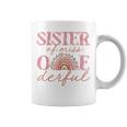 Sister Of Little Miss Onederful 1St Bday Boho Rainbow Coffee Mug