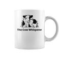 The Cow Whisperer- Cute Black And White Resting Cow Coffee Mug