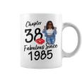 Womens Chapter 38 Fabulous Since 1985 Black Girl Birthday Queen Coffee Mug