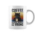 Womens Coffee Because Murder Is Wrong Angry Cat Coffee Funny Quote Coffee Mug