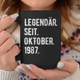 36 Geburtstag Geschenk 36 Jahre Legendär Seit Oktober 1987 Tassen Lustige Geschenke