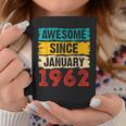 61 Year Old Awesome Since Januar 1962 61 Geburtstag Geschenke Tassen Lustige Geschenke
