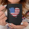 America Love Flag Usa Heart 4Th Of July American Proud Girl Coffee Mug Personalized Gifts