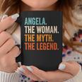 Angela The Woman The Myth The Legend First Name Angela Coffee Mug Funny Gifts