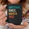Awesome Since March 1963 60Th Birthday Gifts 60 Year Old Men Coffee Mug Funny Gifts