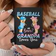 Baseball Or Bows Grandpa Loves You Baby Gender Reveal Coffee Mug Funny Gifts