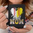 Baseball Softball Vintage Ball Mom Leopard Women Gift Coffee Mug Funny Gifts