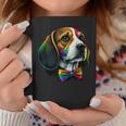 Beagle Gay Pride Dog Lgbt Rainbow Flag On Beagle Lgbtq Coffee Mug Unique Gifts