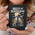Beer N Sunshine The Only Bs I Need Funny Summer Drinking Coffee Mug Unique Gifts
