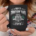 Best Truckin Dad Ever Fathers Day Loving Trucker Coffee Mug Funny Gifts