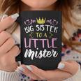 Big Sister To A Little Mister Pregnancy Announcement Coffee Mug Unique Gifts