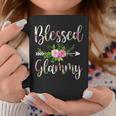 Blessed Glammy Floral For Women Mothers Day Grandma Coffee Mug Funny Gifts