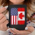 Canadian Canada Heritage Proud Half Canadian American Flag Coffee Mug Personalized Gifts