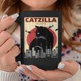 Catzilla Vintage Funny Cat Japanese Sunset Kitten Lover Coffee Mug Unique Gifts
