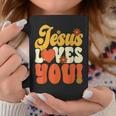 Christian Retro Jesus Loves You Religious Faith God 70S Coffee Mug Unique Gifts