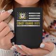 Coast Guard Wife With American Flag Gift For Veteran Day Coffee Mug Funny Gifts