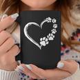 Cute Dog Puppy Dogs Paw Print Heart Gift Dog Mom Coffee Mug Unique Gifts