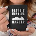 Detroit Hustles Harder City Silhouette Coffee Mug Personalized Gifts