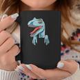 Dinosaur Pocket Velociraptor Peeking Out Pocket Dinosaur Coffee Mug Unique Gifts