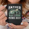 Father Mows Best Funny Riding Mower Retro Mowing Dad Gift Coffee Mug Funny Gifts