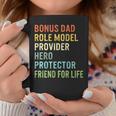 Fathers Day Bonus Provider Dad Friend For Life Hero Step Dad Coffee Mug Funny Gifts