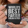 Fathers Day Retro Dad Worlds Best Farter I Mean Father Coffee Mug Unique Gifts