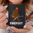 Fire Fighter Bigfoot Fireman Funny Sasquatch Firefighter Coffee Mug Funny Gifts