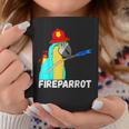 Firefighter Parrot Exotic Bird Fireman Fire Fighter Coffee Mug Funny Gifts