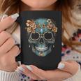 Floral Mexican Skull Day Of The Dead Dia De Muertos Women Coffee Mug Unique Gifts