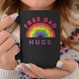 Free Dad Hugs Free Dad Hugs Rainbow Gay Pride Coffee Mug Funny Gifts