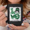 Funny Love Messy Bun Teacher Life St Patricks Day Shamrock V3 Coffee Mug Funny Gifts