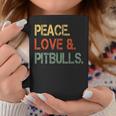 Funny Peace Love Pitbulls Pittie Mom Gifts Pibbles Dad Coffee Mug Funny Gifts